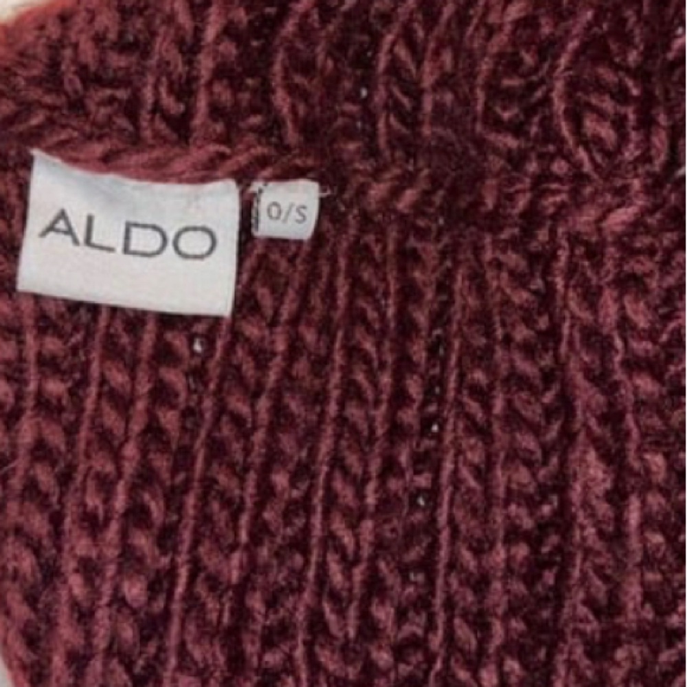 ALDO Women’s Plush Infinity Cowl Scarf Maroon, burgundy